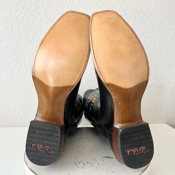 NEW Rod Patrick Mens Cowboy Boots 15.5AAAA Black Calf Leather Western Blunt Toe - Picture 9 of 13